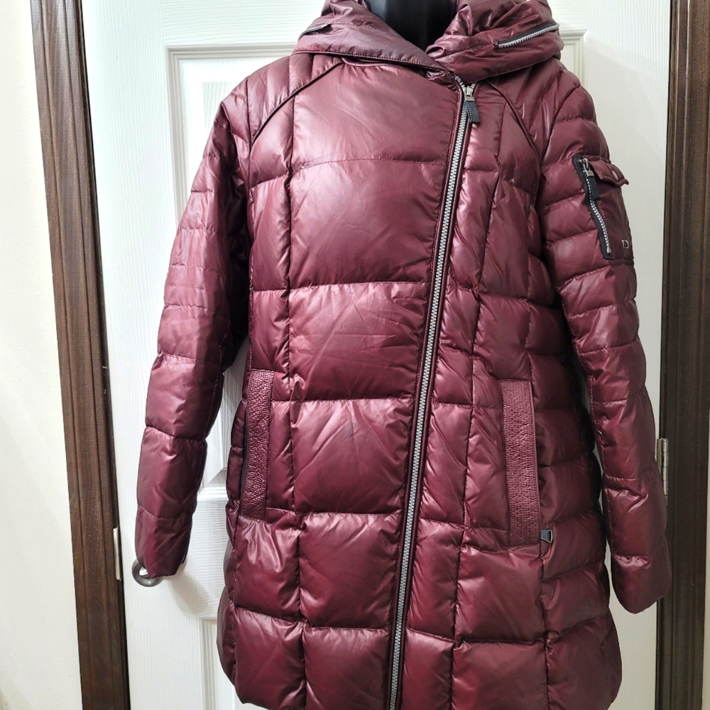Andrew Marc Women's Burgundy Puffer Coat